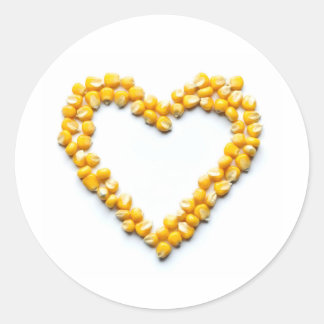 Sticker Rond Coeur de maïs doux