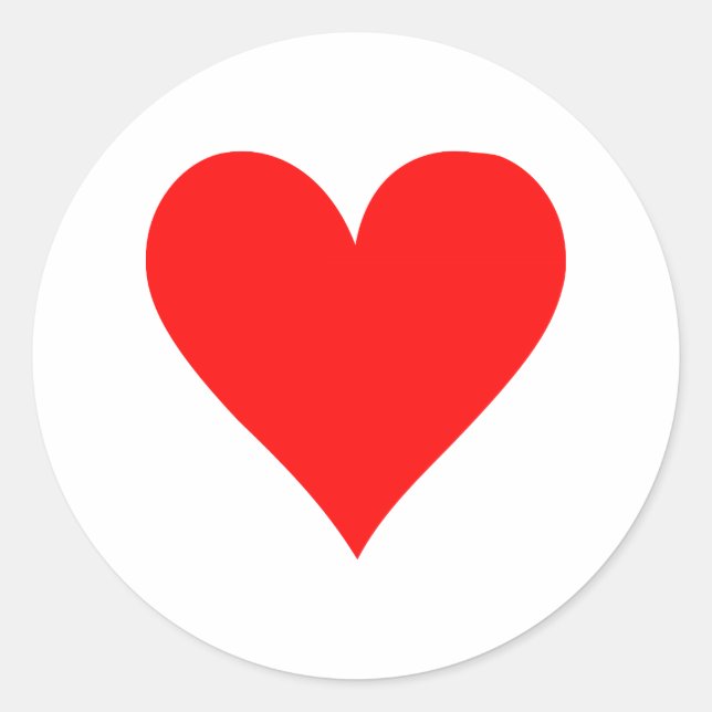 Sticker Rond Coeur de poker (Devant)