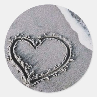 Sticker Rond Coeur de sable