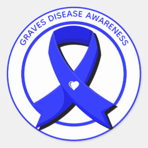 Sticker Rond Coeur de sensibilisation aux maladies graves