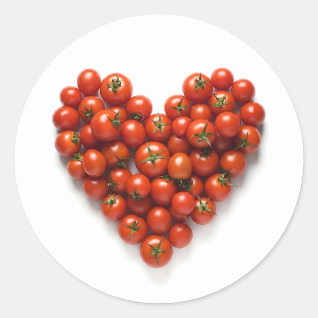 Sticker Rond Coeur de tomate (Devant)