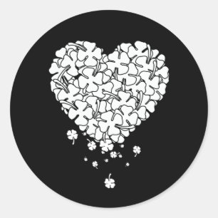 Sticker Rond Coeur de trèfle