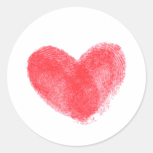 STICKER ROND COEUR D'IMPRESSION
