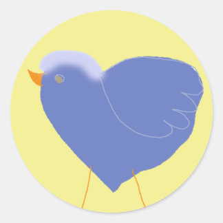 Sticker Rond coeur d'oiseaux