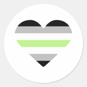 Sticker Rond Coeur du drapeau de la fierté de l'agent
