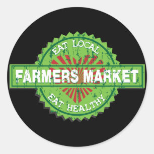 Sticker Rond Coeur du marché agricole