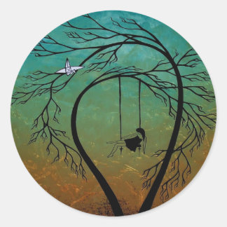 Sticker Rond Coeur et poésie 20...