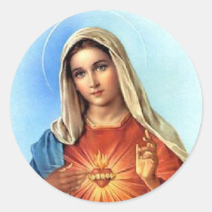 Sticker Rond Coeur impeccable Mary