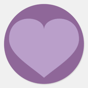 Sticker Rond Coeur lavande