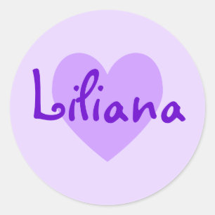 Sticker Rond Cœur Lavande Violet Personnalisable
