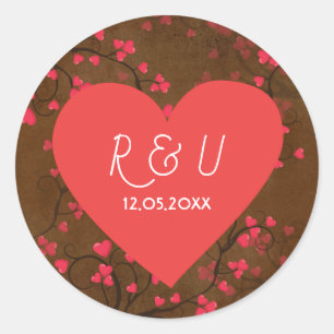 Sticker Rond Coeur mignon