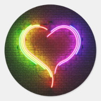 Coeur néon 3D