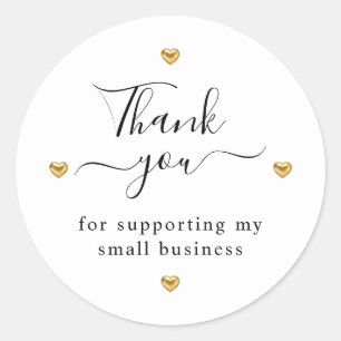 Sticker Rond Coeur Or moderne simple