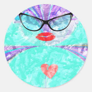 Sticker Rond Coeur parfait