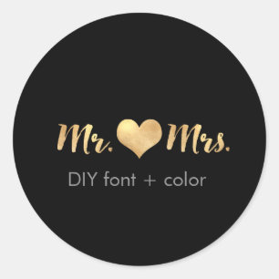 Sticker Rond Coeur PixDezine/mr&mrs/do-it-yourself couleur arri