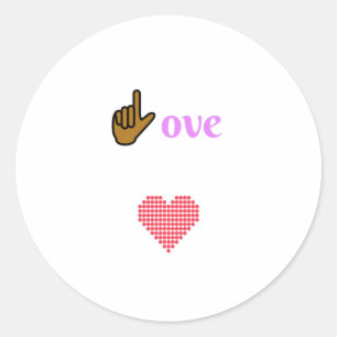 Sticker Rond Coeur plein d'amour