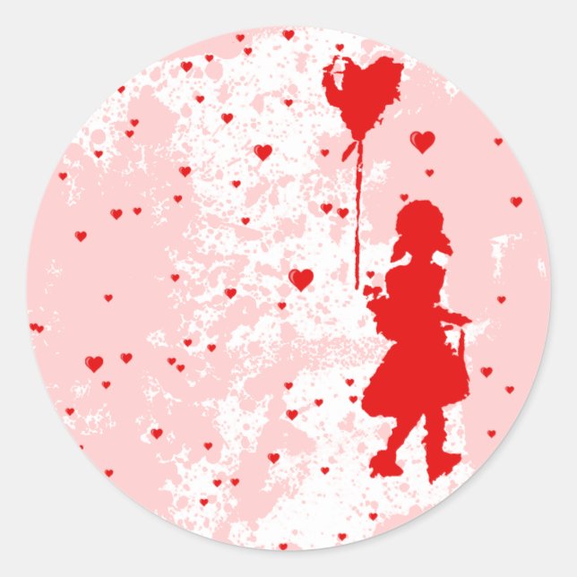 Sticker Rond coeur pluvieux (Devant)