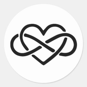 Sticker Rond Coeur polyamoral