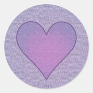 Sticker Rond Coeur pourpre