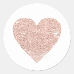 Sticker Rond coeur rose lumineux de l'amour