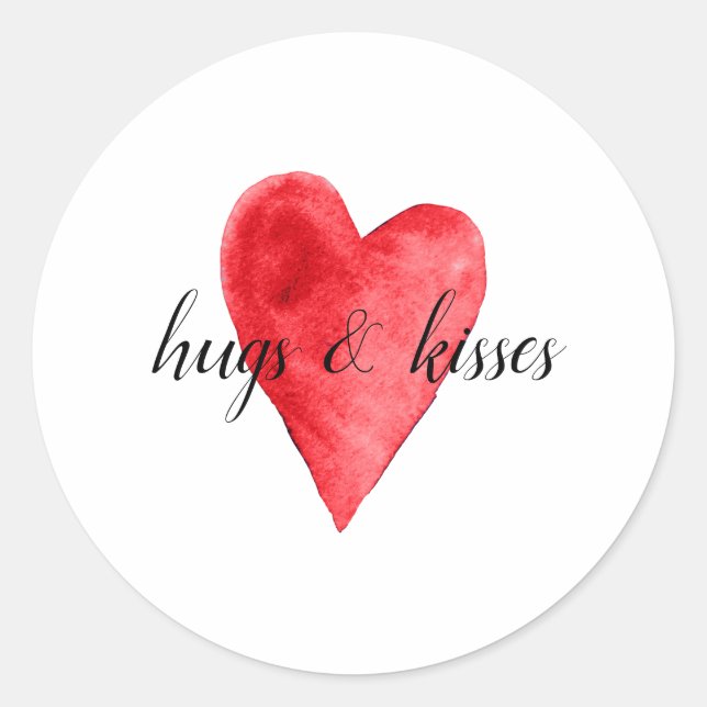 Sticker Rond Coeur rouge (Devant)