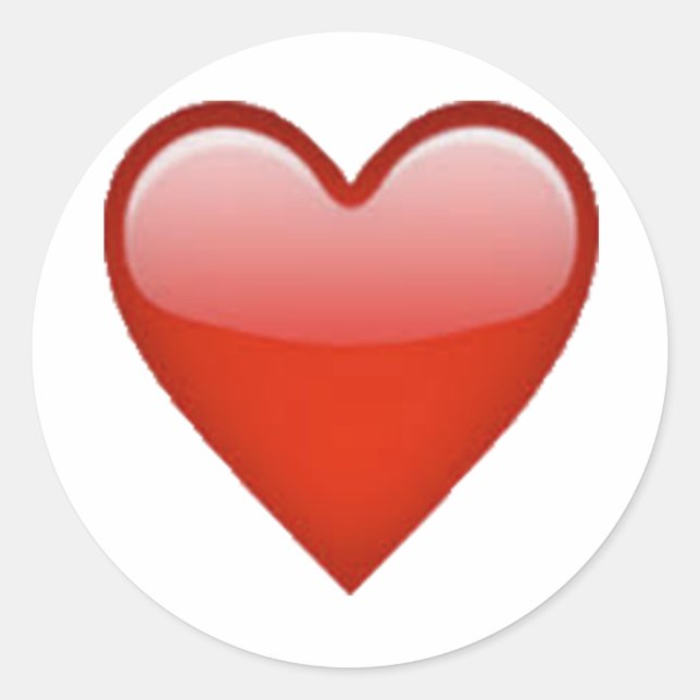 Sticker Rond Coeur rouge - Emoji (Devant)