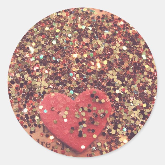 Sticker Rond Coeur vintage (Devant)
