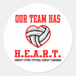 Sticker Rond Coeur VolleyChick
