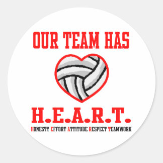 Sticker Rond Coeur VolleyChick