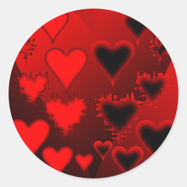 Sticker Rond Coeurs (Devant)