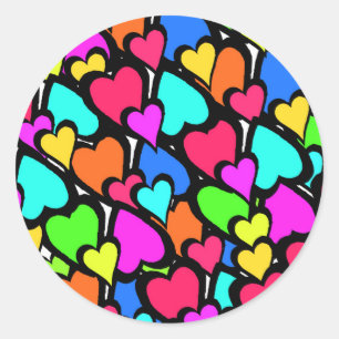 Sticker Rond Coeurs 2011