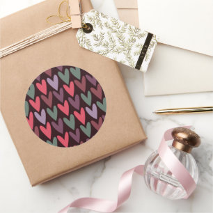 Sticker Rond Coeurs 6