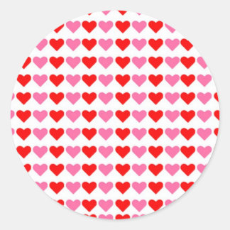Sticker Rond Coeurs coeurs coeurs