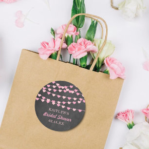 Sticker Rond Cœurs d'amour en ficelle suspendus Enterrement de 