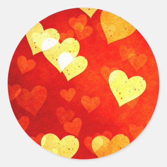 Sticker Rond Coeurs de grogne (Devant)