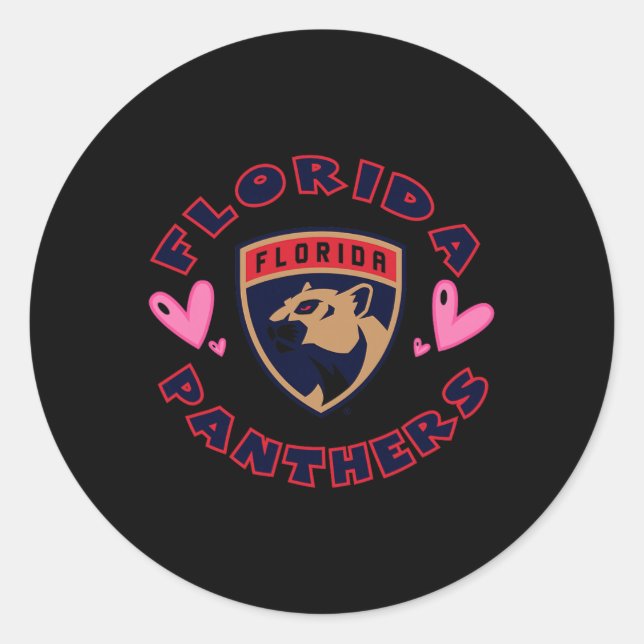 Sticker Rond Cœurs de la Saint-Valentin des Panthers de la Flor (Devant)