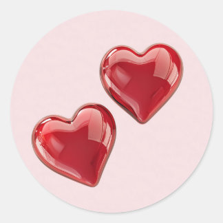 Sticker Rond Coeurs de Valentines vierges - (Dites ce que vous
