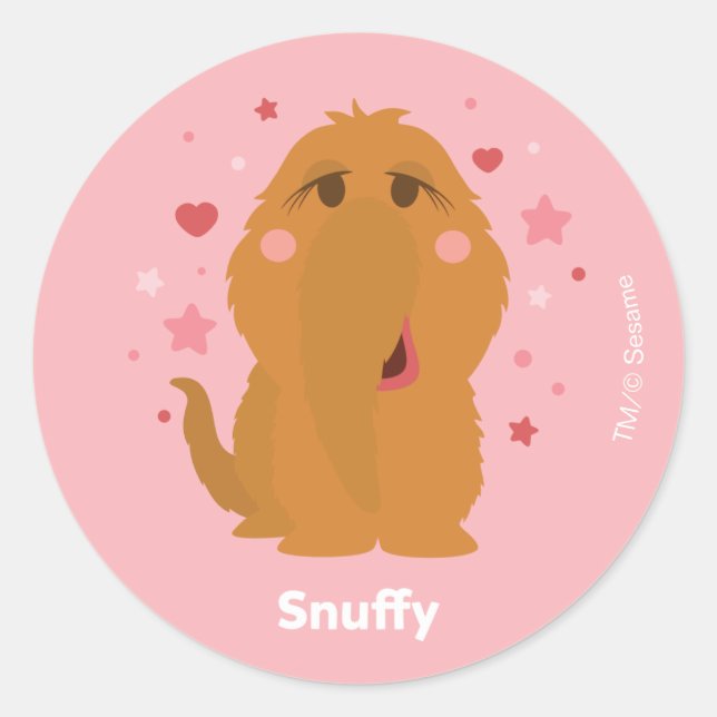 Sticker Rond Coeurs et étoiles confortables Graphisme (Devant)