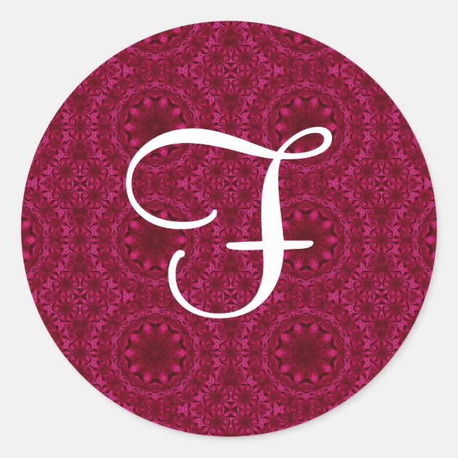 Sticker Rond Coeurs et fleurs Abstraits (Devant)
