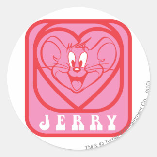 Sticker Rond Coeurs roses Jerry
