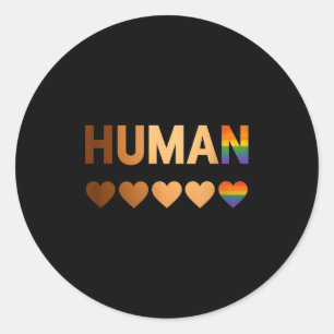 Sticker Rond Cœurs tout compris pour la justice raciale Blm &am