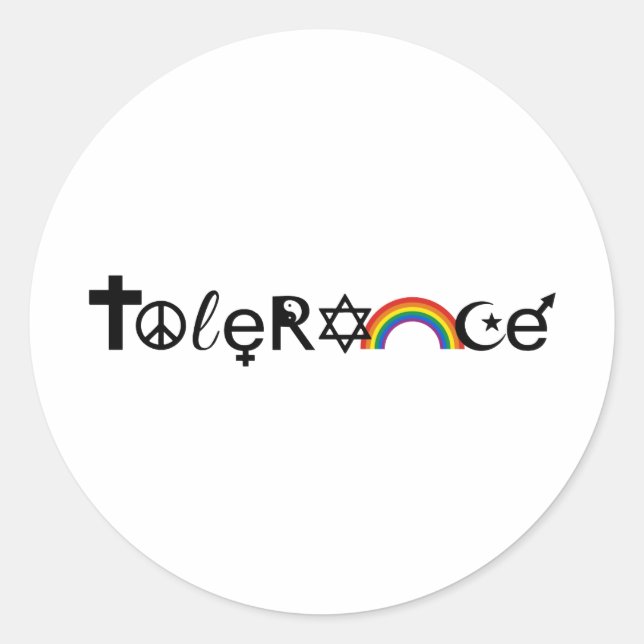 Sticker Rond COEXISTER AVEC TOLÉRANCE -.png (Devant)