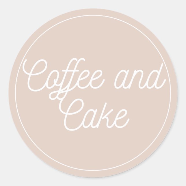 Sticker Rond Coffee and Cake Bakery Logo (Devant)