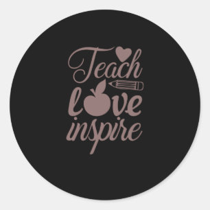 Sticker Rond Coffee Art Apprendre Amour Inspirer