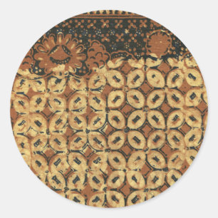 Sticker Rond Coffee Bean Earthy Boho Rustique