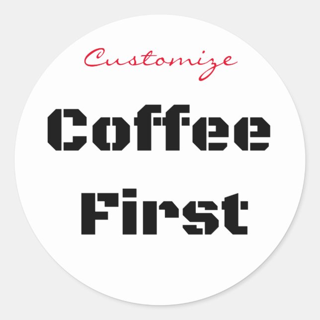Sticker Rond Coffee First Thunder_Cove (Devant)