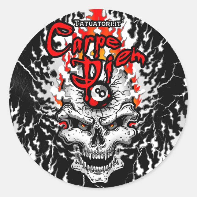 Sticker Rond Cogli l'Attimo (Devant)