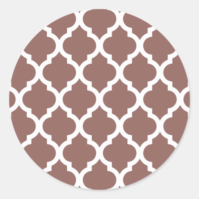 Sticker Rond Cognac Trellis Brown Marocain (Devant)