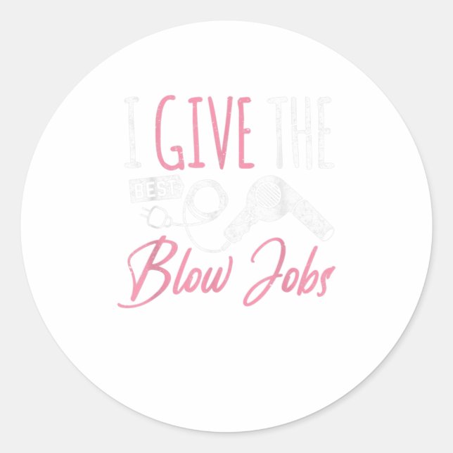 Sticker Rond Coiffeur Coiffeur Coiffeur Salon de coiffeur Salon (Devant)