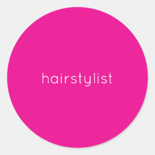 Sticker Rond Coiffeur Coiffeuse Salon Spa Rose Mariage